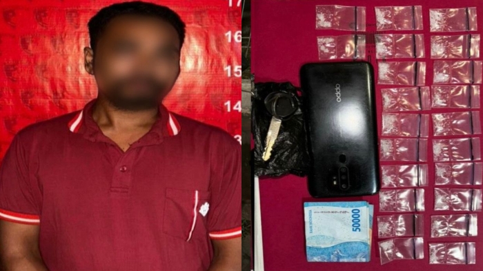 Pelaku dan barang bukti narkoba diamankan Polsek Kawasan Pelabuhan Samarinda